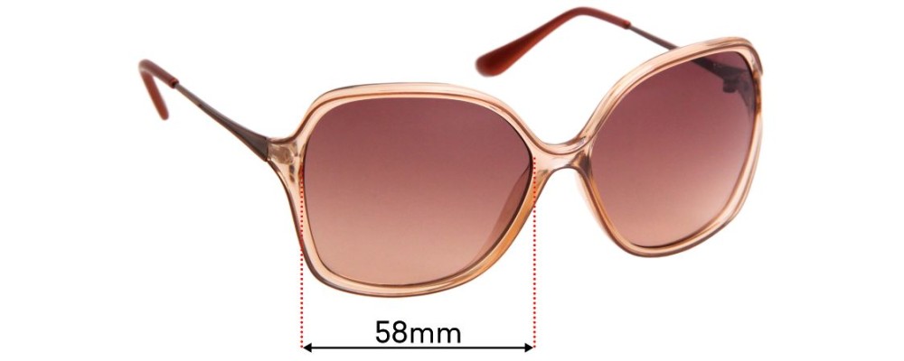 Sunglass Fix Replacement Lenses for Fiorelli Constance - 58mm Wide
